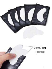 50 miếng dán hydrogel nối mi, miếng đệm mắt chuyên nghiệp dùng cho nối mi, dụng cụ trang điểm - màu đen - Xem 4