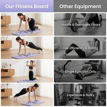 HanTai Pilates Board-Reformer Set,Multi-Purpose Foldable Reformer Board For Home,6in1 Pilates Sliding Board,Purple - Màu tím hoa cà - Xem 4