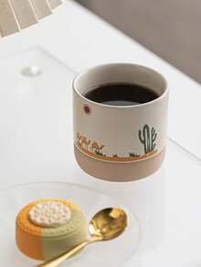 1个中东风情陶瓷马克杯，沙特阿拉伯咖啡杯，沙漠骆驼、棕榈树和仙人掌主题水杯，哑光双色设计，优质陶瓷材质，隔热防烫，4种不同的沙漠景观图案，生动再现中东荒野氛围，适用于咖啡、茶、水和其他饮料，为厨房和办公室增添异域风情，是日常使用和送礼的绝佳选择。 - 彩色 - 查看 8