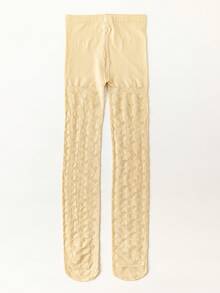 1pc Girls' Spring/Summer Patterned Heart Cartoon Stirrup Tights, Stretchy - Multicolor - View 16