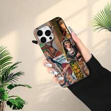 Funda para Teléfono - Una funda para teléfono con diseño floral de estilo persa que ofrece características a prueba de golpes y resistentes a caídas, diseñada con un orificio grande y un acabado mate, compatible con las series  17/16/15/14/13/12/11/X/XR/XS/8/7/SE Mini Air Plus Pro Max. - color - Ver 4
