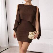 Evening Wedding Party Dress And Blouse Set - Rỉ Nâu - Xem 4