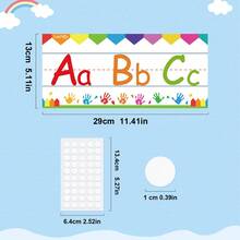 Set de 12 tiras con letras y números para tablón de anuncios, adecuado para decoración de aulas de preescolar y jardín de infantes, póster de aprendizaje para niños - Multicolor - Ver 3