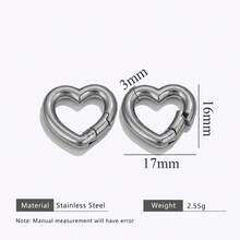 2 chiếc vòng khóa lò xo bằng thép không gỉ 304 mạ vàng và bạc, hình tròn và hình trái tim, dùng để làm đồ trang sức thủ công. - khóa mùa xuân - Xem 18