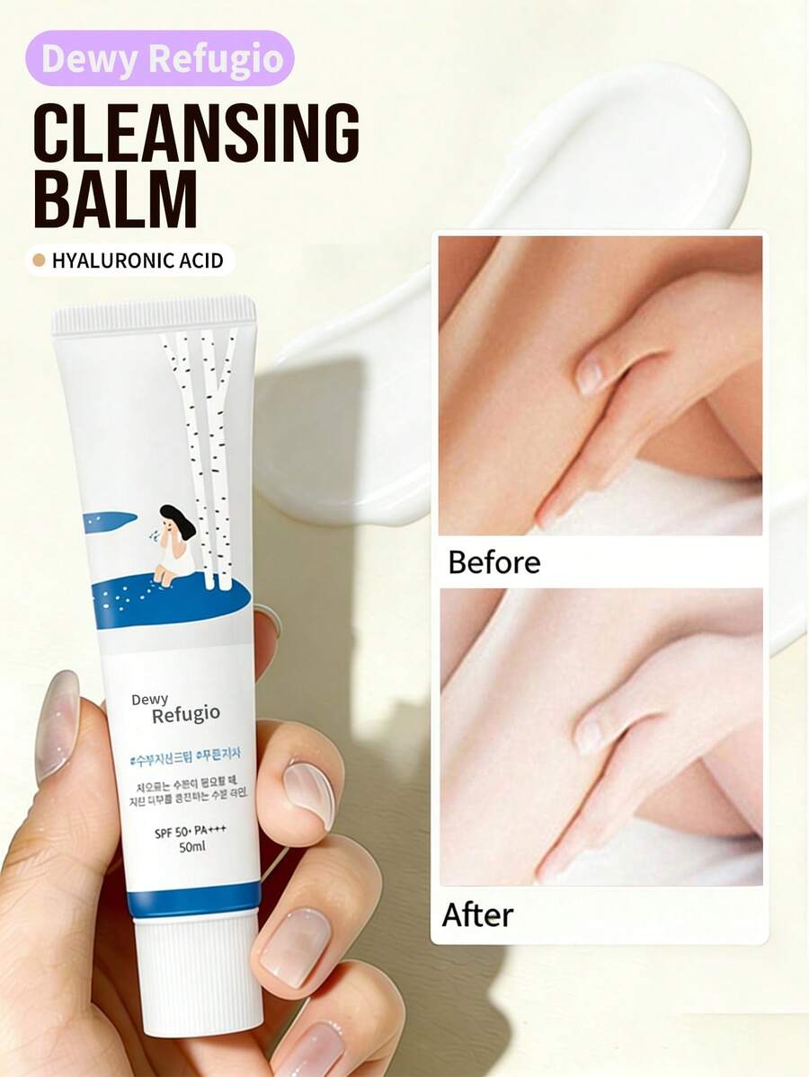 Protector laboratorio redondo | Protector jugo abedul | Protector solar hidratante savia abedul | Protector solar facial hidratante SPF 50+ | Protector solar coreano 50ml - 1 pieza - Ver 1