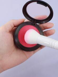 2支双头化妆刷 美妆工具 眼影高光散粉粉底遮瑕腮红面部刷 - 白色 - 查看 7