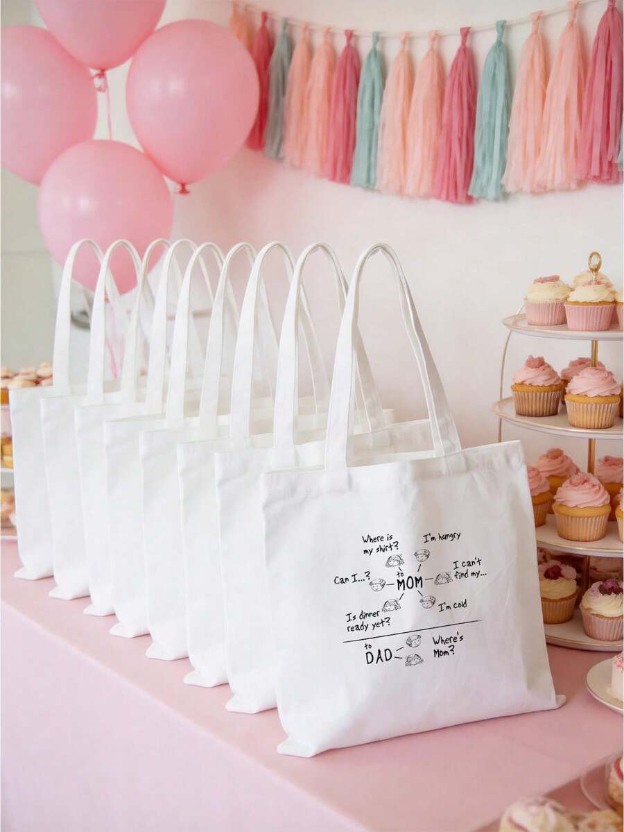 Túi tote vải canvas in hình ngộ nghĩnh dành cho bố, túi đeo vai nam, quà tặng Ngày của Cha, túi đựng đồ. - Nhiều màu - Xem 1