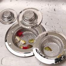 Kitchen Sink Strainer, Bathroom Drain Filter, Easy To Clean, Captures Food Debris And Residue, Essential For Kitchen And Sink Filtration Accessories - Silver - View 3