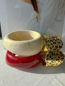 Bộ 3 vòng tay phong cách Boho nhuộm tie-dye, sự kết hợp vòng tay nhiều lớp tối giản thanh lịch, phù hợp để đeo hàng ngày và đi nghỉ mát. - Nhiều màu - Xem 3