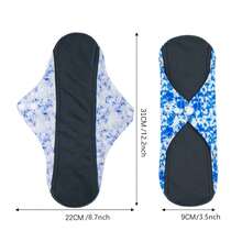 5 Packs Reusable Women's Winged Menstrual Pads, Washable Overnight Cloth Panty Liners - NSP02+03+05+06+10 - View 3