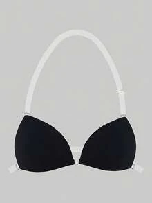 1 Cặp áo ngực dán nâng ngực hình tam giác, có thể chuyển đổi giữa kiểu yếm và không dây, khóa cài phía trước, áo ngực dán không lưng có thể tái sử dụng cho đám cưới, tiệc tùng và mặc hàng ngày. - Nhiều màu - Xem 10