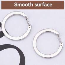 2pcs/5pcs/10pcs Minimalist Fashion Outdoor Spring Key Ring Open Loop, Polished Press-Button Key Carabiner, Suitable For Home, Car, Office Key Accessories - Multicolor - View 9