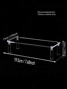1pc Acrylic Ladder Display Stand, 3-Tier Trapezoidal Display Stand, Home Storage Display Stand Jewelry Cosmetics Display Stand, Multi-Layer Organizer Transparent Display Stand Cake Stand Perfume Rack - Multicolor - View 11