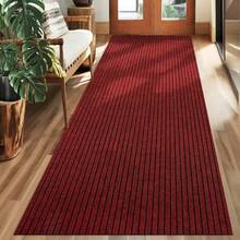 1 pieza Alfombra antideslizante, antiaceite, antimanchas, absorbente de agua y fácil de limpiar para entrada, cocina, baño, pasillo y balcón - Rojo - Ver 8