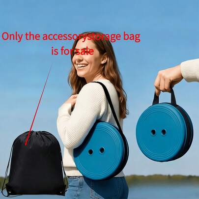 Bolsa de almacenamiento plegable para silla de exterior, mochila con cordón organizadora de deportes, solo se vende la bolsa de almacenamiento, ligera y portátil, adecuada para pesca, camping, barbacoa (silla no incluida)