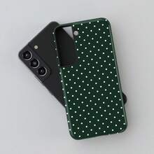 VESPOP 橄榄绿波点手机壳，兼容 17、16、15、14、13、12 Pro Max、Galaxy S26、S25、S23 和 Pixel。 - 墨綠色 - 查看 3