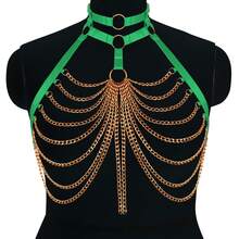 1 chiếc áo ngực cúp mềm cho nữ, màu đen, dây đeo co giãn điều chỉnh được, kiểu dáng Gothic, kèm đai nịt eo. - Nhiều màu - Xem 18