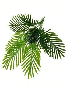 90-120厘米大型仿真植物，假棕榈树，热带棕榈叶，仿真棕榈树，高大树木，室内逼真塑料龟背竹叶，适用于家居、厨房、户外、办公室装饰 - 綠色 - 查看 6