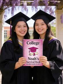 1 cuốn sổ tay lò xo đơn giản dành cho sinh viên đại học – Quà tặng tốt nghiệp cá nhân hóa, Sổ nhật ký tùy chỉnh tên/văn bản, Vật kỷ niệm thiết thực cho sinh viên, Quà tốt nghiệp trung học/đại học, Quà tựu trường - Nhiều màu - Xem 8