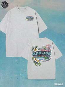 (230 Cotton-Shirt) Men's-Shirt, Surf Shop Graphic - Shirt,Street StyleUnisex Casual-Shirts - Grey - View 12