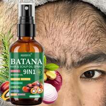 60ml Batana 護髮噴霧，強化髮質。含 Batana、生物素、迷迭香、洋蔥油，適合受損與脆弱髮質，減少斷裂與毛躁，增添光澤，促進頭皮健康，適合所有髮質。護髮精華，順滑免沖洗護髮噴霧 - 正裝 - 查看 7