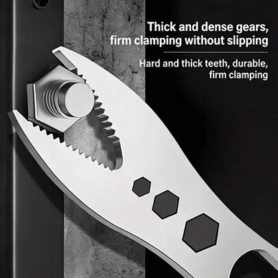 Multifunctionele dubbelzijdige sleutel, momentsleutel, gereedschap geschikt voor diverse schroefmaten, multifunctioneel handgereedschap, kraansleutel voor de badkamer, geschikt voor krappe ruimtes.