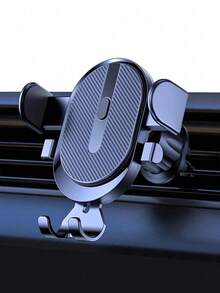 1pc Universal Black ABS Multifunctional Car Phone Holder, Air Vent Mount, Navigation - 黑色 - 查看 2