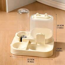 Bộ bát ăn tự động cho mèo gồm 1 bình chứa nước 400ml và 1 bình chứa thức ăn 700ml, bát ăn đôi bằng thép không gỉ cho mèo/chó. - 400ml + 700ml - Xem 6