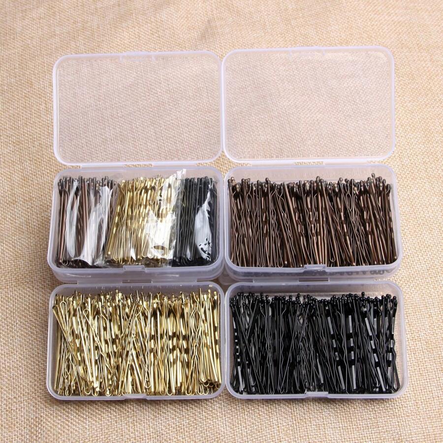 150pcs/Box Black Hair Clips, Minimalist Hair Accessories Barrettes For Women,Summer,Holiday,Travel, Head Accessories,Festival,Party - Multicolor - View 1