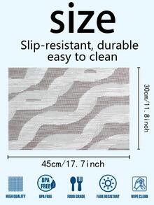 1/120pcs Minimalist Woven Placemats, Rectangular High-End Luxury Non-Slip Waterproof PVC Material Durable Dining Table Mats, Wipeable Heat-Resistant Coasters, Easy To Clean Quality Tableware Mats, Suitable For Dining Table, Kitchen Countertop, Indoor/Outdoor, Ideal For Holidays, Parties, Gatherings, Birthdays, Weddings, Gifts, Dinners, Outdoor, Picnics - Multicolor - View 3