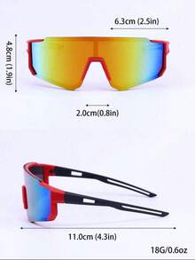 1pc Kids Fashion Glasses, Unisex Cycling, Skiing, Mountaineering Classic Versatile Goggles, Suitable For Travel Outdoor Sports - Multicolor - View 3