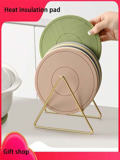 Heat Resistant Insulation Pad/Mat, Multi-Functional Silicone Insulation Pad, Microwave Oven Mat, Kitchen Trivet, Hot Plate Mat, Placemat, Suitable For Hot Pot Tableware, Bowls, Plates, Kitchen Countertop. Washable Silicone Mat