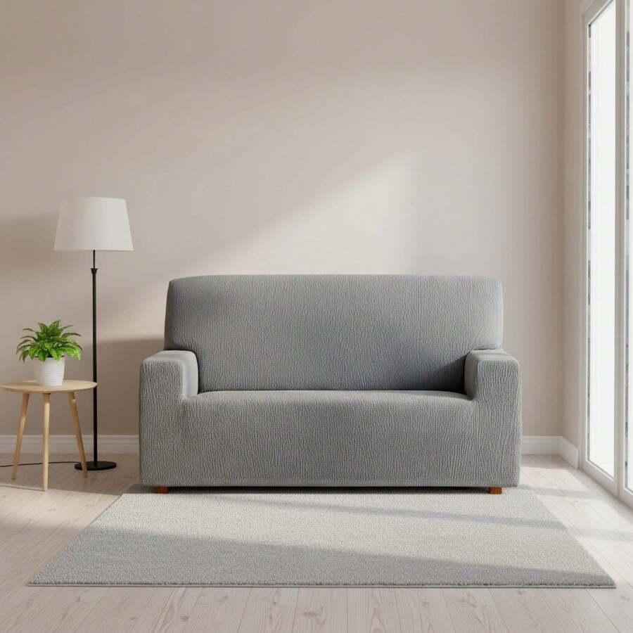Kiva Universal And Versatile 4-Seater Sofa Cover, Various Colors Available – Easy-To-Fit Protective Sofa Cover For Backrest, Seat And Arms - Grey Troy 2 - View 1