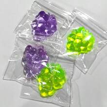 逼真桑葚造型挤压玩具，软绵绵的水果葡萄减压玩具，柔软可捏 - 彩色 - 查看 9