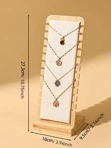 1 chiếc giá đỡ trưng bày dây chuyền bằng tre và gỗ có thể tháo rời, giá đỡ trang sức dây chuyền đeo quai xanh, đạo cụ chụp ảnh trưng bày dây chuyền. - Nhiều màu - Xem 15