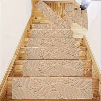 TAIMASI 15 PCS Non Slip Stair Treads For Wooden Steps – Washable Self Adhesive Carpet Stair Mats For Indoor Staircase Safety, For Fathers Day Gift