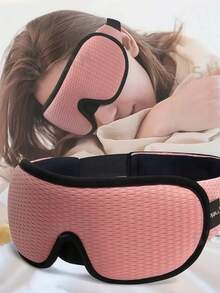 1pc 3D Sleep Eye Mask, 100% Blackout, Soft & Comfortable, Sleep Aid Eye Mask, Essential For Travel, Suitable For School, Commute, Trip, Home And More - Multicolor - View 2