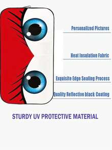 1pc Foldable Car Windshield Sun Shade, Provides Ultimate UV Protection For Car Interior, Fits For Cars, SUVs, Trucks, Automotive Accessories - Interesting Car Sunshades - View 6