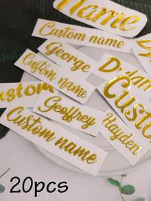 Stiker Nama Kustom, Stiker Label Kristal Kustom, Stiker Personalisasi, Stiker Pernikahan, Stiker Ucapan Terima Kasih yang Dapat Disesuaikan, Stiker Label Bisnis, Laptop, Piring, Cocok untuk Acara Bisnis, Pengiring Pengantin, Perlengkapan Sekolah Ulang Tahun - Gaya A - View 10