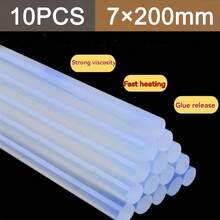 10/20/30/40/50/100/200pcs Transparent Hot Melt Glue Sticks 7mm*100/150/200mm, Strong Adhesive, Suitable For Hot Glue Gun, DIY Tools For Home Use, Craft Repair Kit - Multicolor - View 16