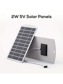 2W 5V Mini Portable Solar Charger With USB Output And Hanging Hole, Suitable For Phones And Power Banks, Magnetic Material, Great For Camping, Hiking, Emergency Backup, Solar Phone Charger - Multicolor - View 10