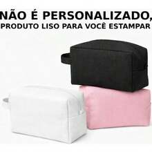 Kit 5 Plain Toiletry Bags Without Print To Personalize Gift - Dusty Purple - View 2