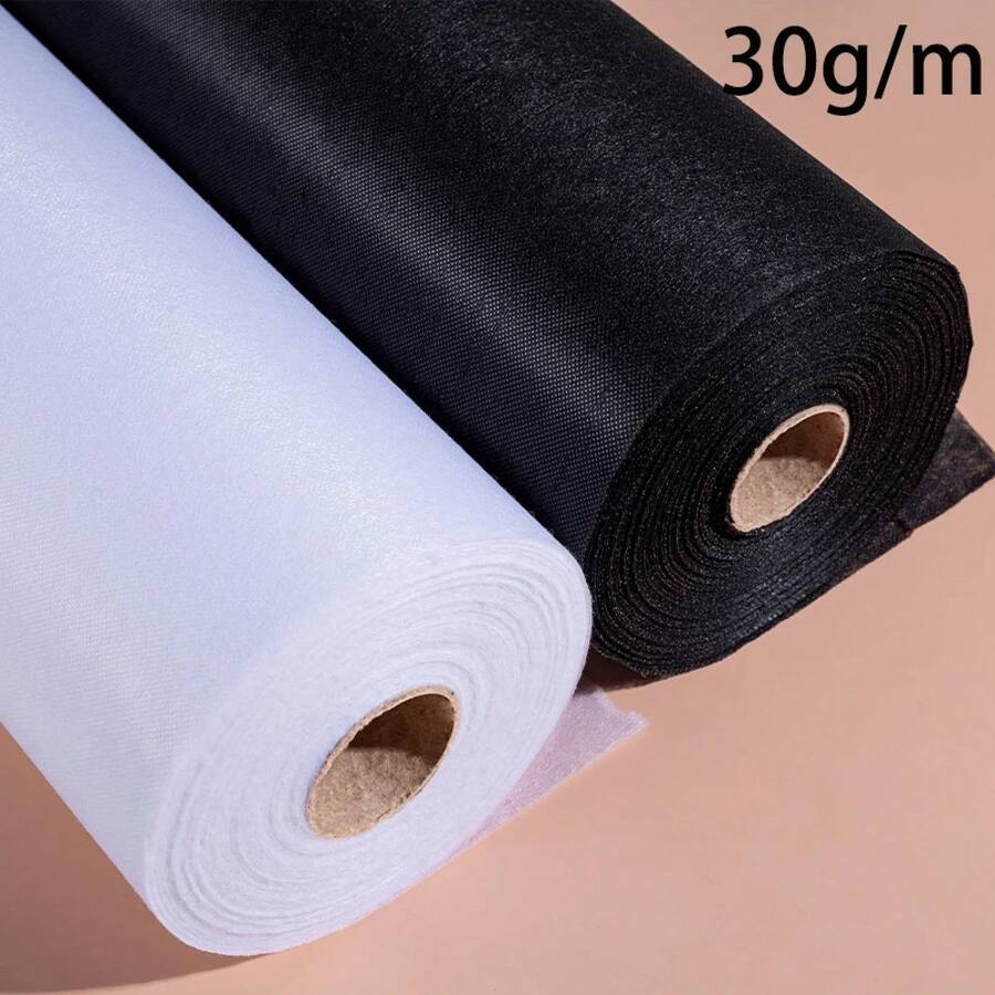 5 metros/lote (5,4 yardas) * 1 metro (1,09 yardas) tela de entrelazado Fusible no tejida ligera accesorios de costura 30 g/ - jd051-5 metros - Ver 1