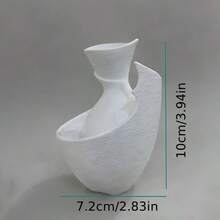 1Pc Simple And Luxurious Decorative Vase, Featuring A Unique, Twisted Flower Holder Design. Matte Finish Decorative Vase, Suitable For Use In Homes, Living Rooms, Offices, And As Desktop Decorations. Perfect For Home Decor Enthusiasts, Flower Lovers, And Interior Designers. - A - View 10