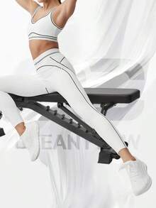 Airbrush High-Waist 7/8 Heart Throb Legging - White/Black - 查看 3