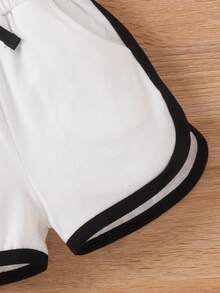 Baby Girl Cute Letter Print Sleeveless Romper, Summer - White - View 6