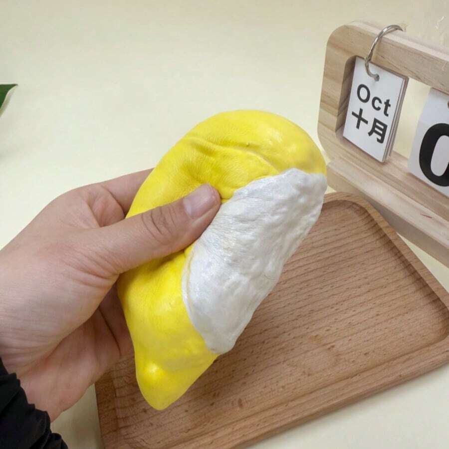 柔软湿润，奶香浓郁的仿榴莲慢回弹减压挤压玩具 - 彩色 - 查看 1