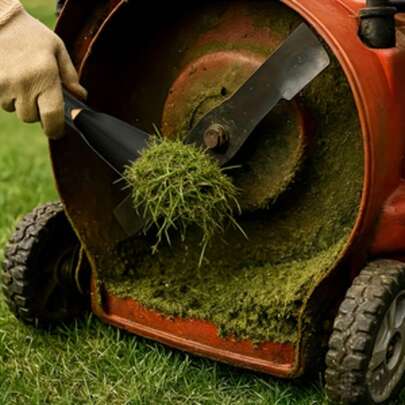 Heavy Duty Metal Lawn Mower Blade Cleaning Trowel, Upgraded Efficient Cleaning Design; Lawn Mower Maintenance Accessory, Suitable For Gardening, Weeding, Digging, Transplanting And Planting