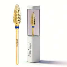 3/32英寸钨钢美甲钻头 - 快速卸除丙烯酸和凝胶，专业级锥形钨钢钻头套装，适用于美甲、足疗和指甲护理 - 藍色 - 查看 2