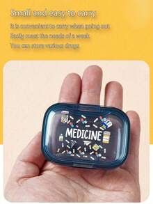 Cross & "Medication" Printed Medical Bag, Portable Minimalist 3-Compartment Pill Box, Suitable For Home Use And Travel, Waterproof And Moisture-Proof, Can Store Medication, Rings And Other Small Items, Suitable As Wedding Bride Gift, Mother's Day Gift, Birthday Gift, Holiday Souvenir, Back To School Gift, Graduation Gift - Beraneka warna - View 10